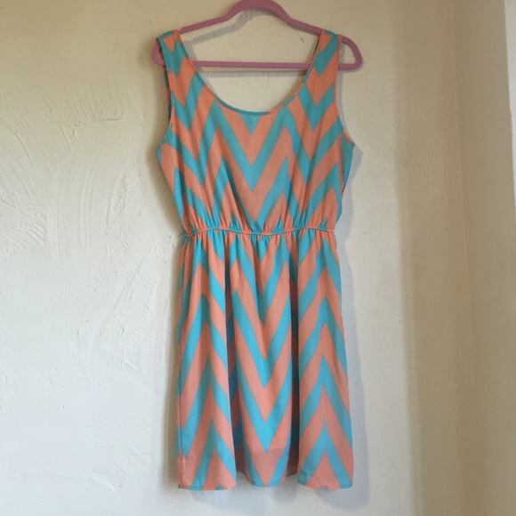Backless chevron sundress