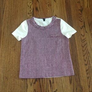 Jcrew tweed front tee