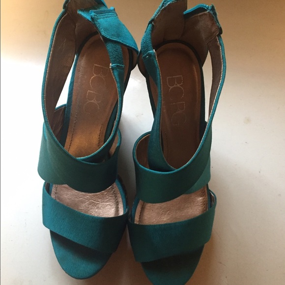 BCBG platform wedges