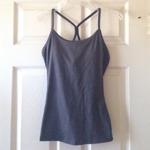 Gray athletic tank top