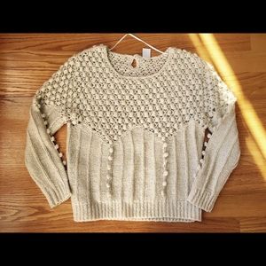 vero moda pompom knitted sweater