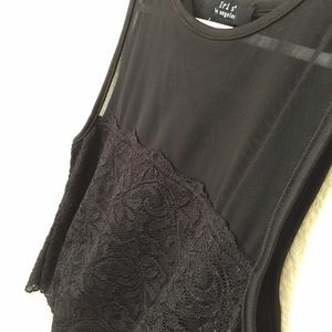 Black Floral Crop Top