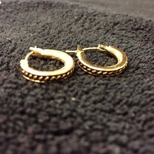 Faux gold small hoop earrings