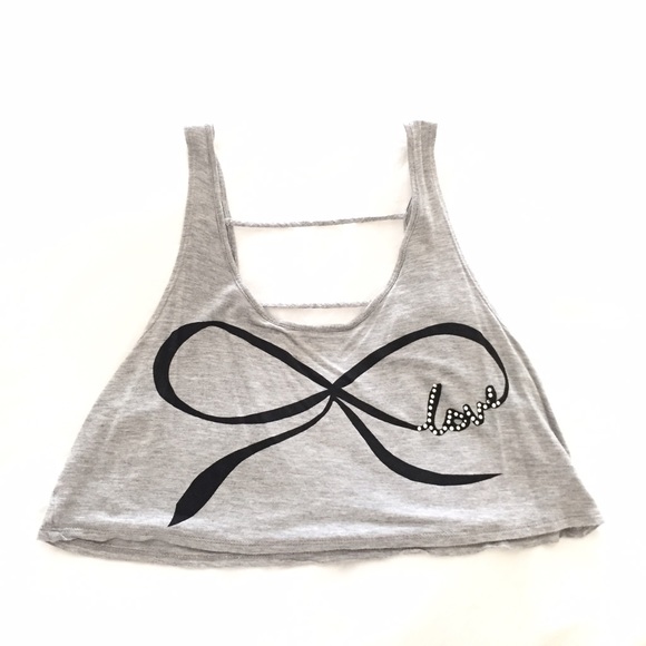 Gray Crop Top