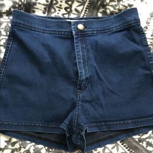American Apparel high-waisted Jean shorts