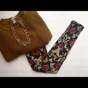 Forever 21 Gold and Rose Leggings