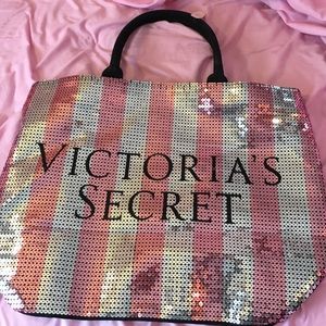Victoria's Secret large sparkly tote