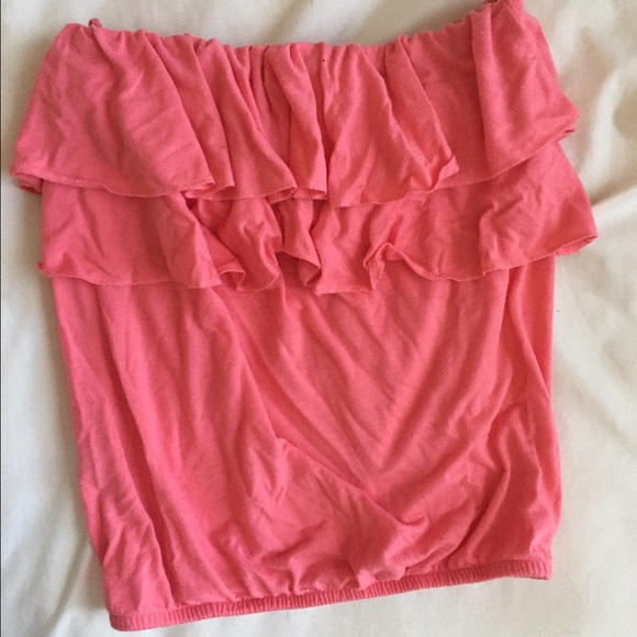 Ruffly pink crop top