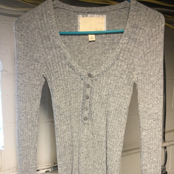 Hollister grey embellished sweater