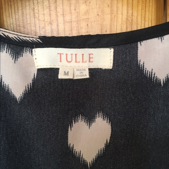 Tulle, black and cream shirt, size M