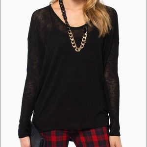 Black Tobi What's the Scoop Neck Sweater