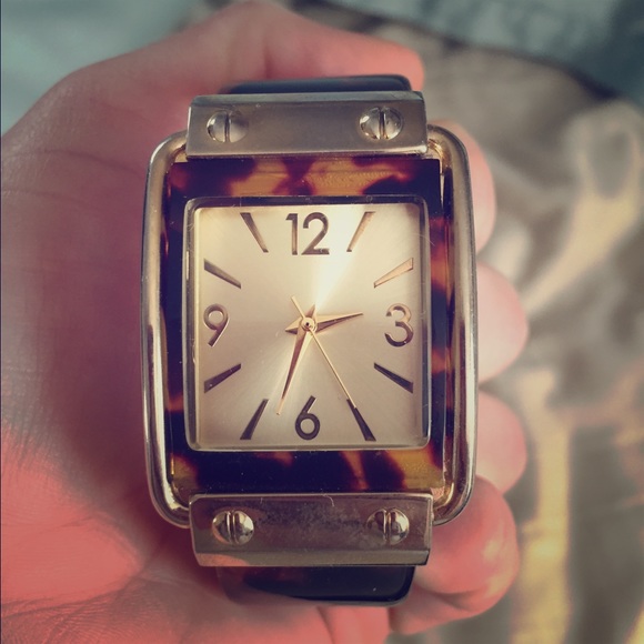 Faux Tortoise shell watch