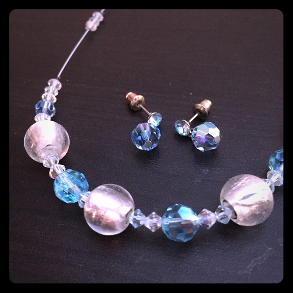 Earrings and matching necklace