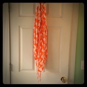 Tennessee orange chevron fringe scarf