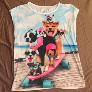Justice Brand Girls Graphic Muscle T - Size 10