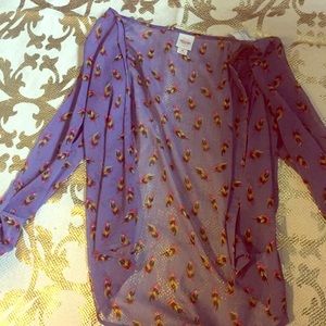 Purple feather overlay