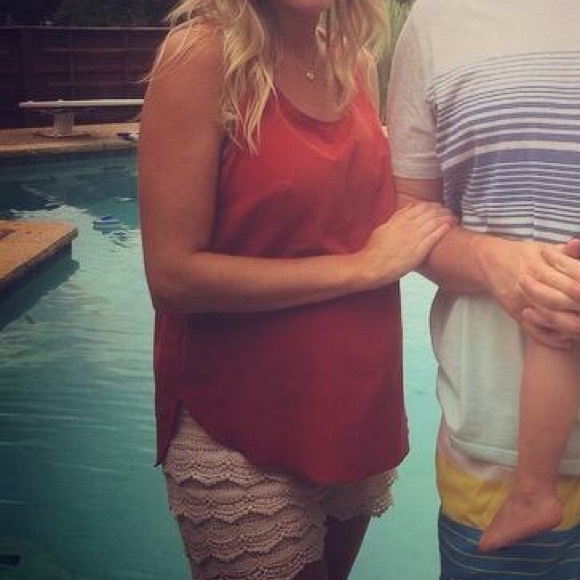 Burnt orange maternity top