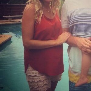 Burnt orange maternity top