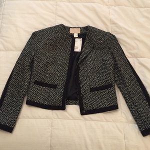 Black and White H&M Cropped Jacket.