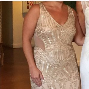 Heavily beaded vintage inspired gown