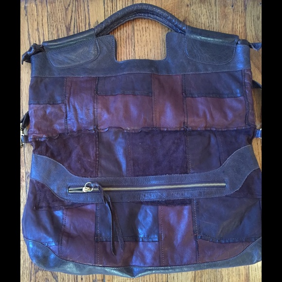 Foley+Corinna Brn Suede/Lthr Lrge Handbag - Picture 2 of 4