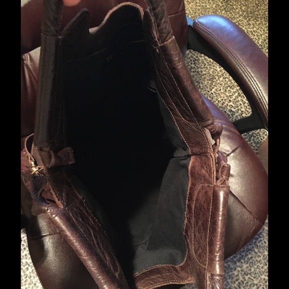 Foley+Corinna Brn Suede/Lthr Lrge Handbag - Picture 4 of 4