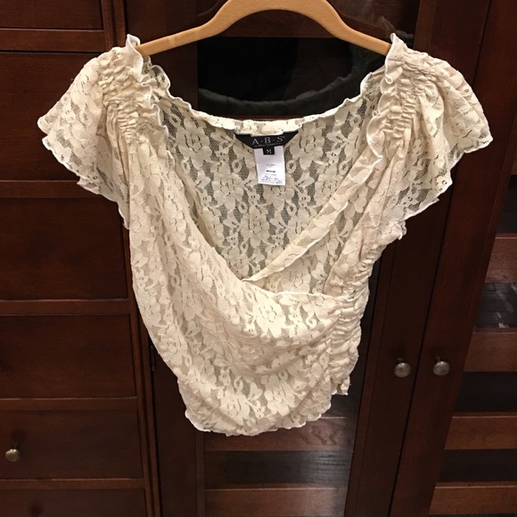 ABS by Allen Schwartz Lace Top - Picture 1 of 1