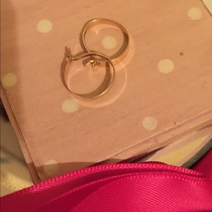 Ed Levin Brand Petite 14k Gold Hoops