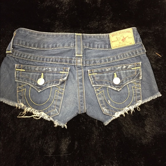 SOLD True religion cut-offs - Picture 3 of 4