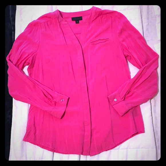 Worthington long-sleeved, button-up blouse