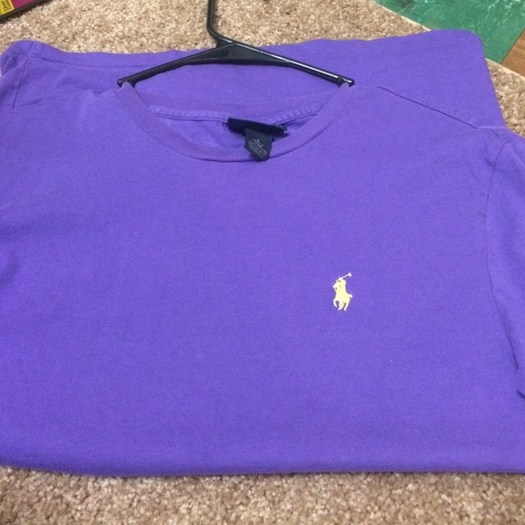 Sold in bundle🔥purple polo with yellow logo 🔥