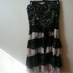 BCBG Max azria black lace/mauve dress