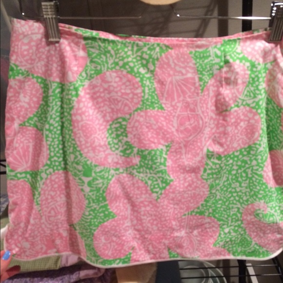 Lilly Pulitzer Tate skirt in pink/green print