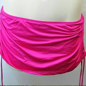 Pink raspberry side tie swim skirt bathing suit