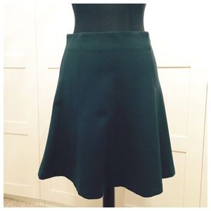 LOFT flattering teal skirt with elastic waist