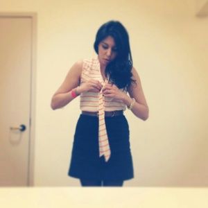 Banana Republic Striped Sleeveless Blouse Sz Small