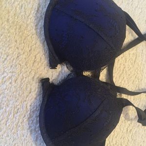 Victoria's Secret 36C Bra. Navy and black lace