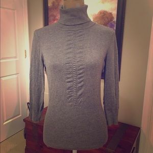 Express gray fitted turtleneck