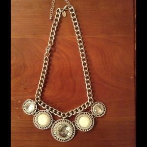 Charming Charlie Silver Statement Necklace