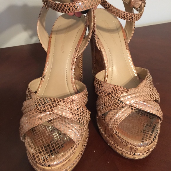BCBG GENERATION  wedge sandals size 7.5