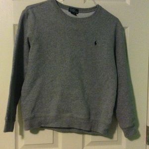 Gray polo sweatshirt
