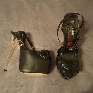 Red kiss Metallic Heel Platform Stiletto