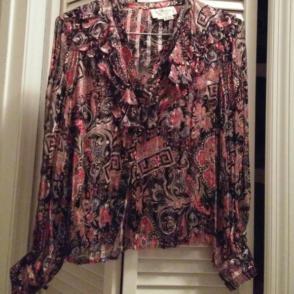 Retro shear Silk blouse