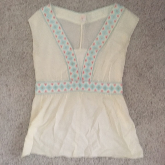 Lauren Moffatt top, pale yellow side zipper