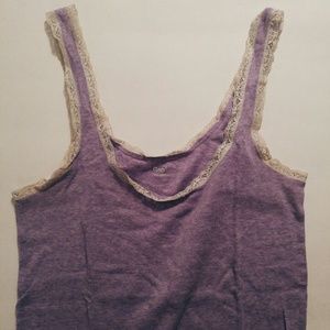 Gap Lilac Lace Trimmed Tank - Size Small