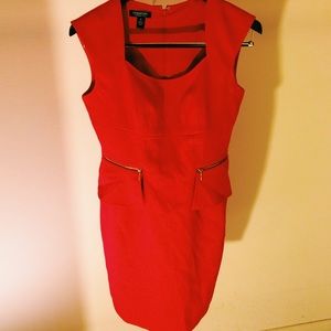 Classy Red Pencil Dress