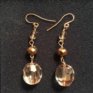 tea tree crystal earings