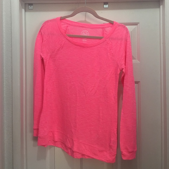 So brand hot pink long sleeve shirt