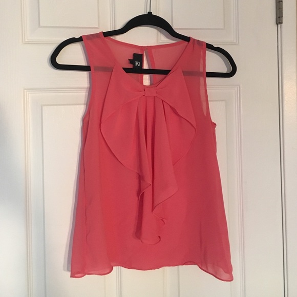 Pink sheer tank top