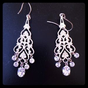 Silver chandelier earrings